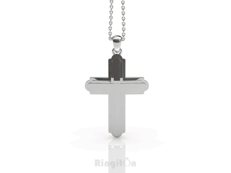 Cross Pendant Necklace 18K 30.0mm Long CSR169